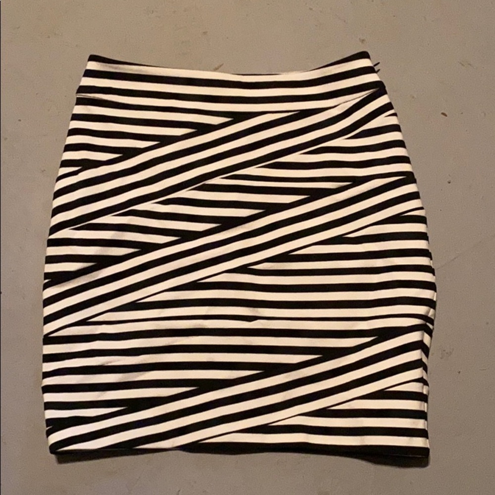 Express striped mini skirt